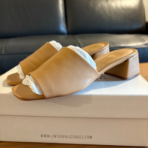 L'Intervalle Fortunata mule sandal heel camel NWT ✨HP - Picture 3 of 11
